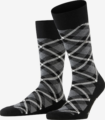 BURLINGTON Socken 'Tartan' in Schwarz: Vorderseite