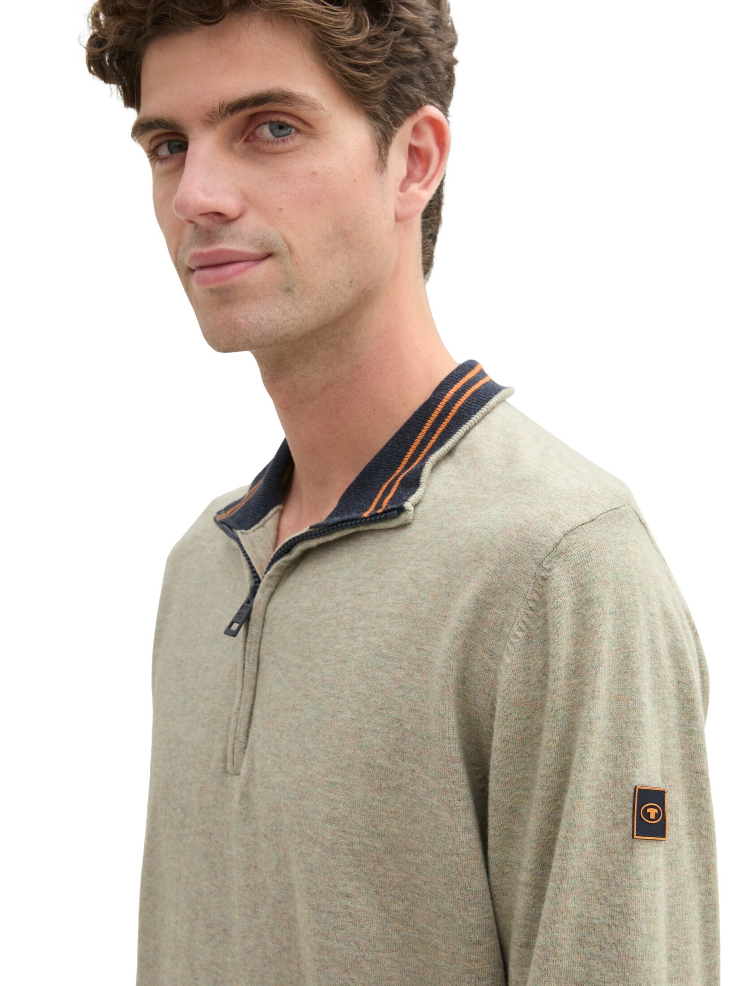 TOM TAILOR Strickpullover in Grün