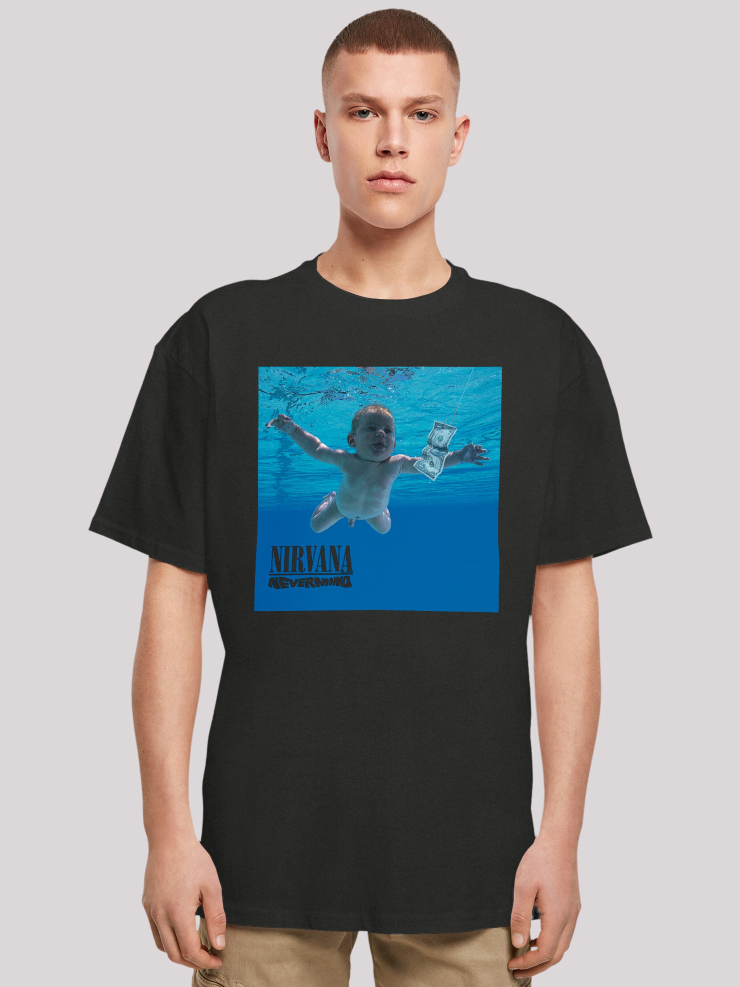 F4NT4STIC Shirt 'Nirvana Nevermind Album' in Black | ABOUT YOU