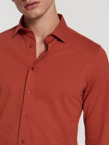 Coupe slim Chemise 'Pablo' Shiwi en marron