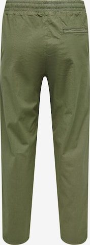 Only & Sons Lużny krój Spodnie 'Sinus' w kolorze zielony