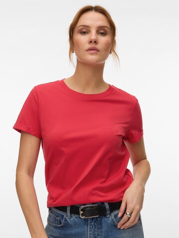 sarkans VERO MODA T-Krekls 'VMPAULA': no priekšpuses