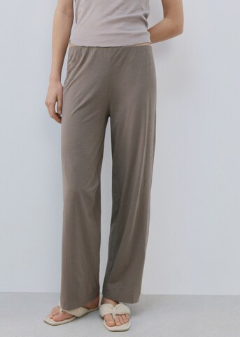 MANGO Pajama Pants 'Kiki' in Brown: front
