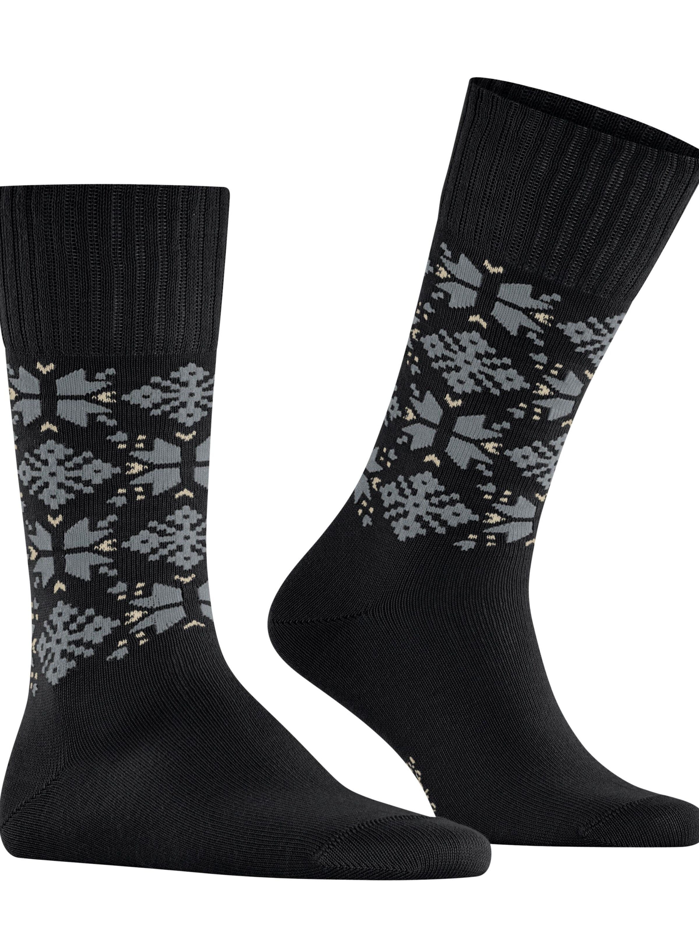 ESPRIT Socks 'Winter Star' in Black: front