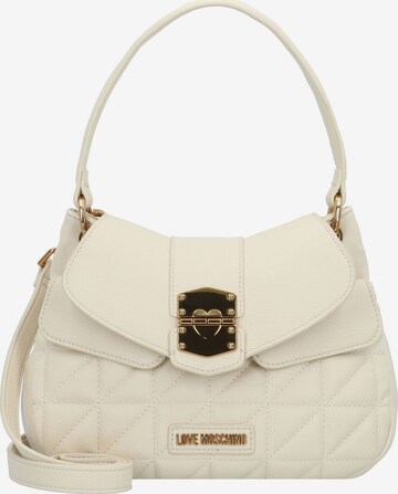 Love Moschino Shoulder Bag 'Click Heart' in Beige: front