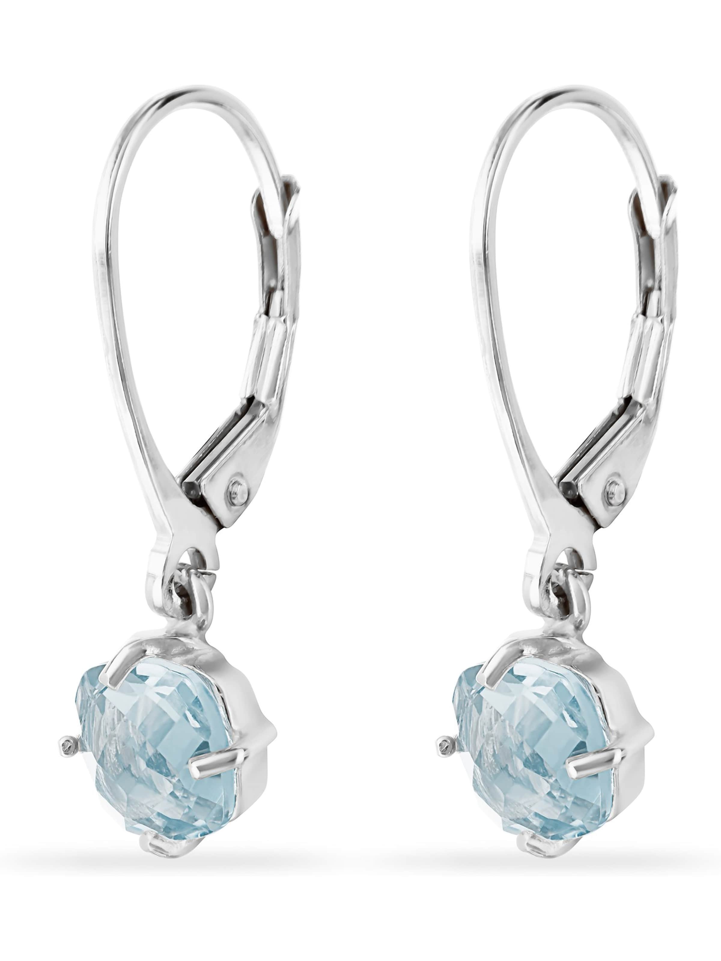 CHRIST Ohrringe in Blau: Vorderseite