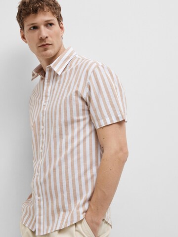 SELECTED HOMME Regular Fit Hemd in Braun