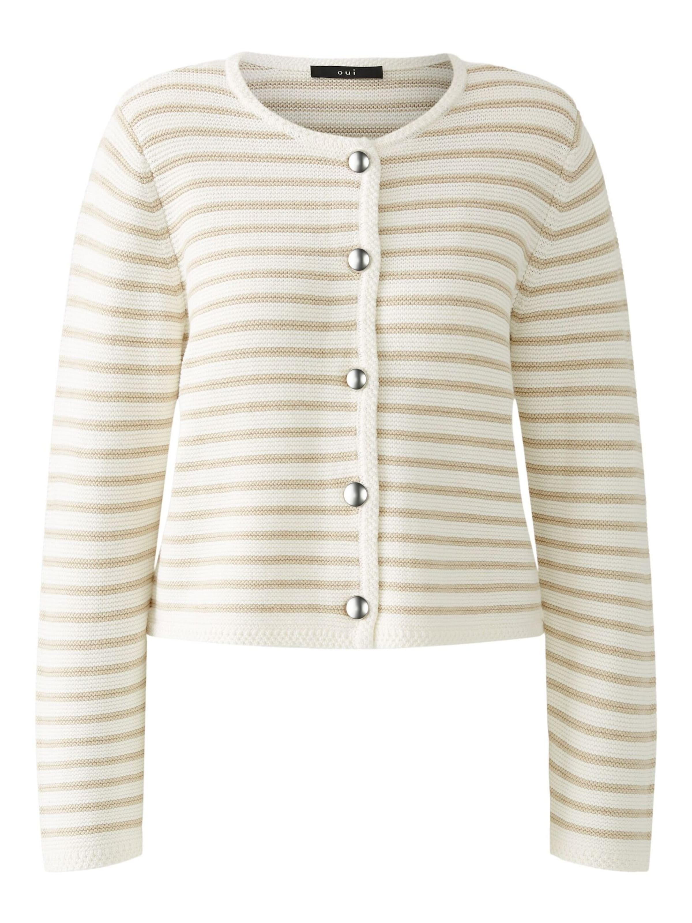 OUI Strickjacke in Beige: Vorderseite