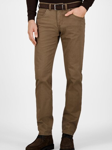 Gardeur Slim fit Trousers 'Bill' in Brown: front