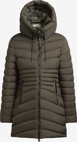 khujo Talvemantel 'SAMAR', värv roheline: eest vaates