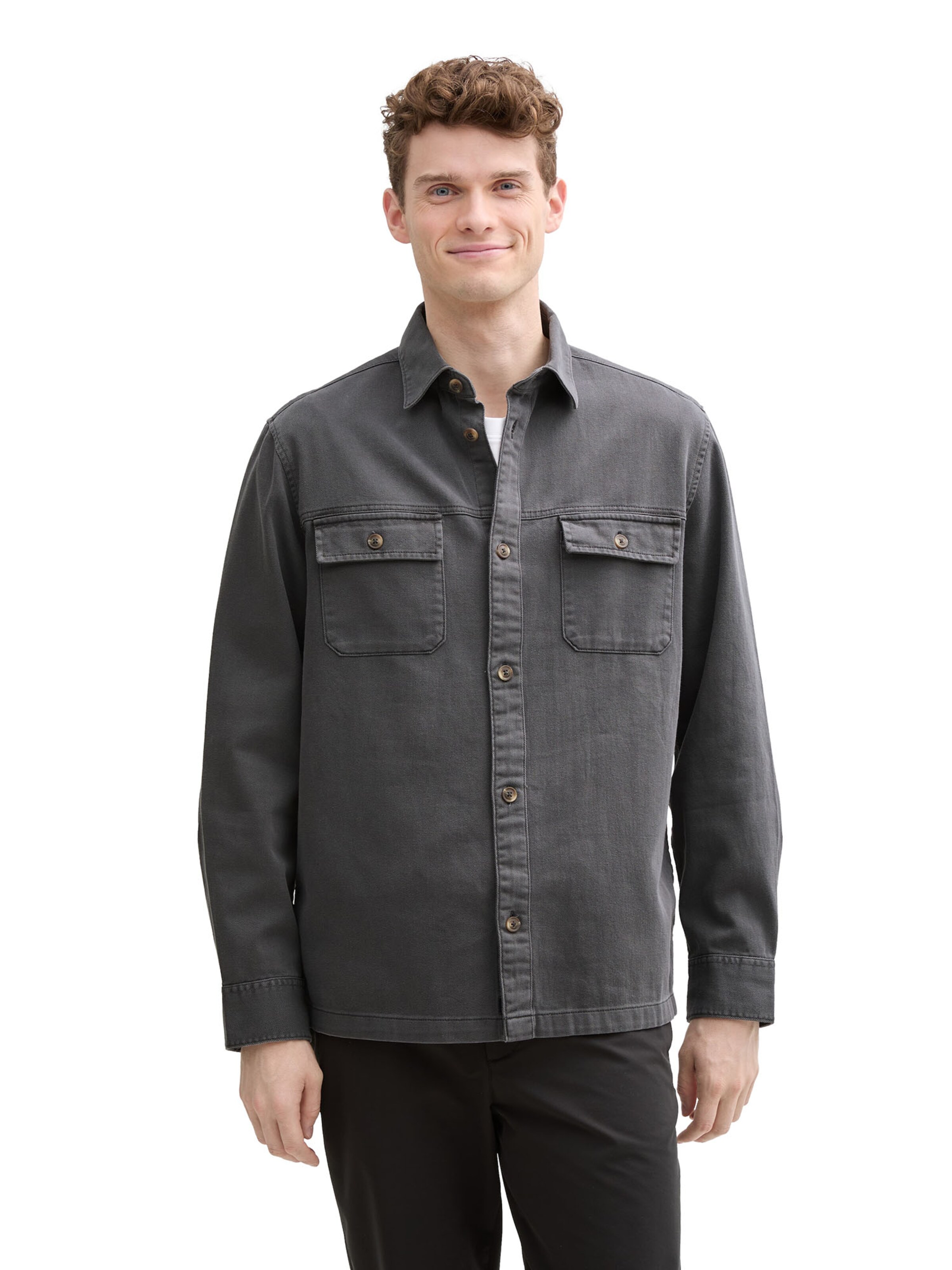 TOM TAILOR Between-season jacket in Grey: front