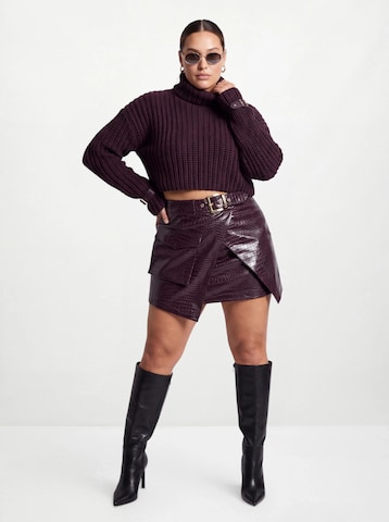 Hoermanseder - Falda 'Croko' en rojo: frente