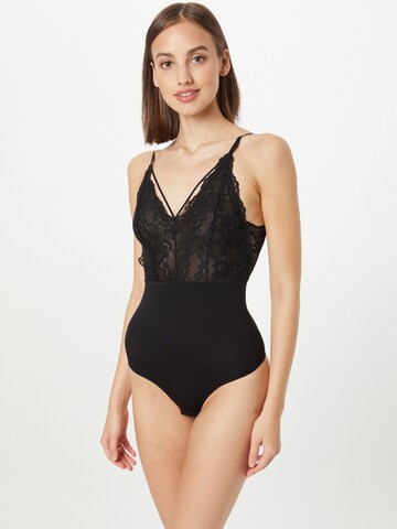 PIECES Bodysuit in Black: front