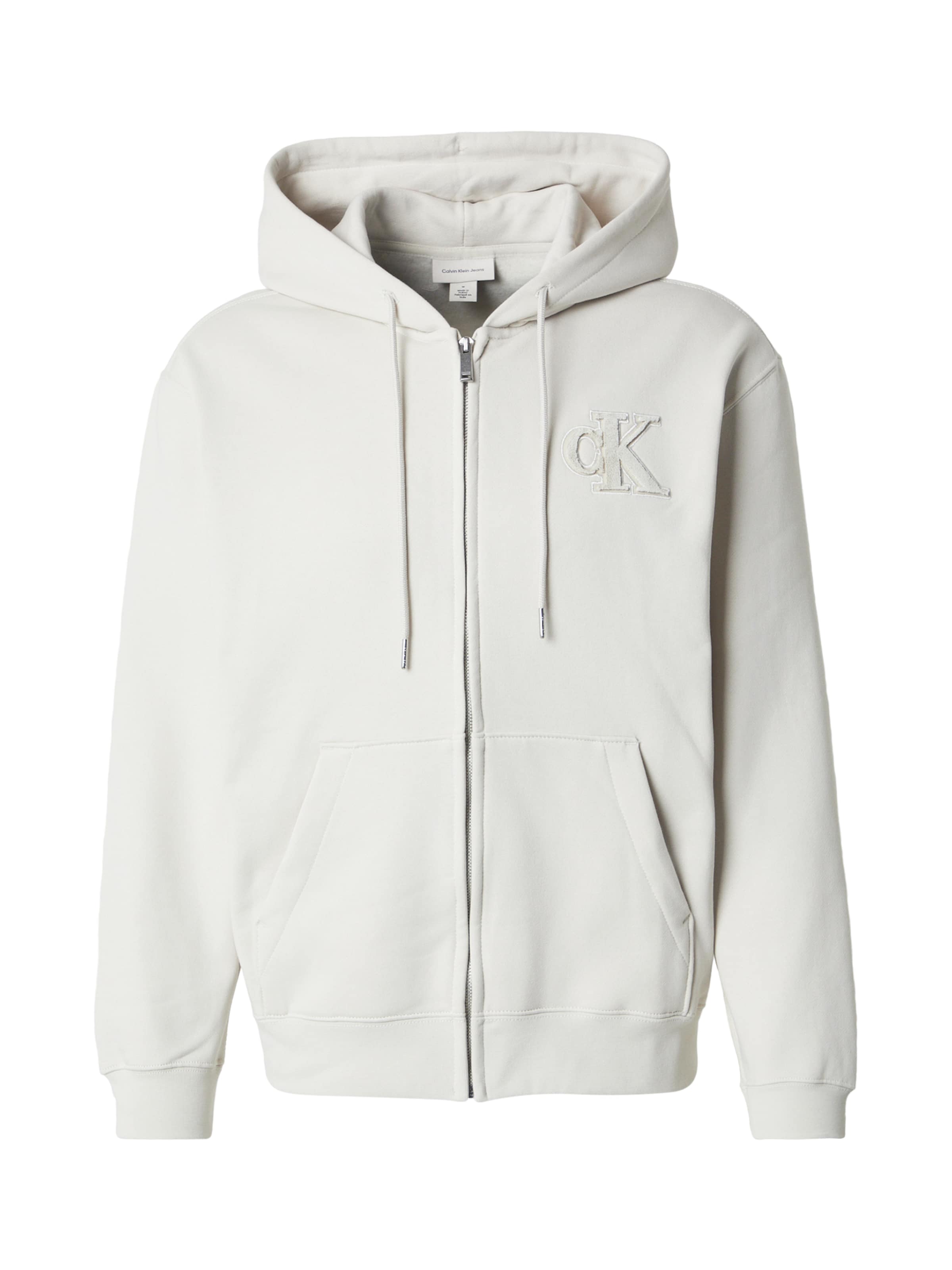 Hanorac de la Calvin Klein Jeans pe alb: față