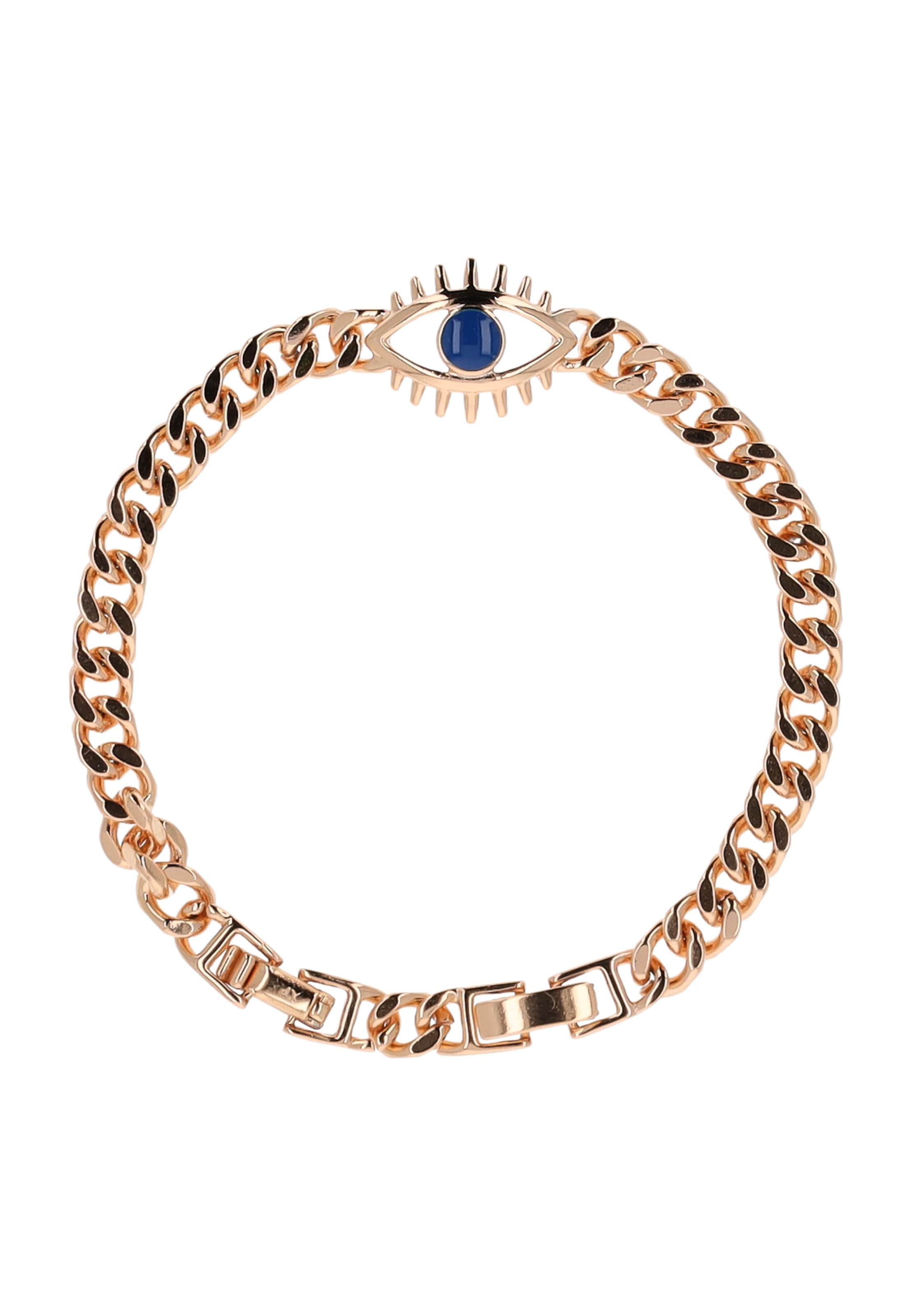 IZIA Bracelet en bleu / or rose, Vue avec produit