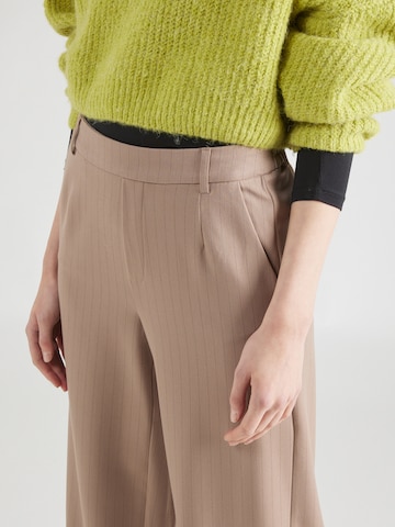 VILA Wide leg Pants 'VARONE' in Brown