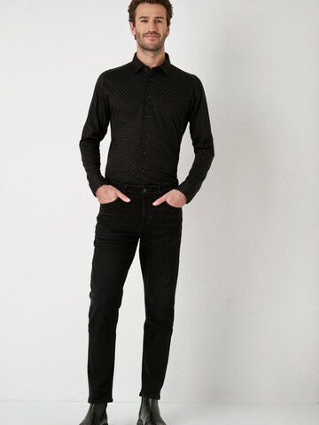 DESOTO Slim fit Button Up Shirt in Black