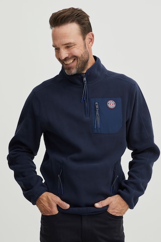 FQ1924 Fleece jas 'Lucas' in Blauw: voorkant