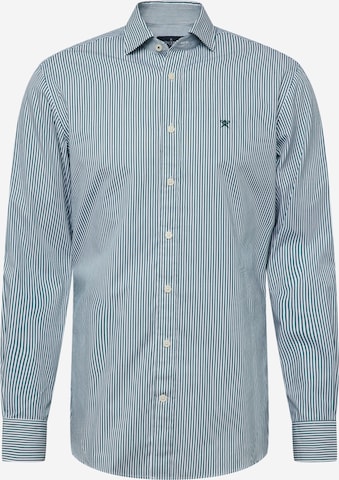 Hackett London - Ajuste estrecho Camisa en verde: frente