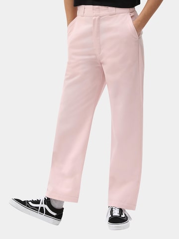 DICKIES Normalny krój Spodnie 'ELIZA' w kolorze różowy: przód
