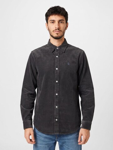 Carhartt WIP Comfort Fit Skjorte 'L/S Madison Cord Shirt Graphite / Graphite -- Dark Grey Men's Shirt' i grå