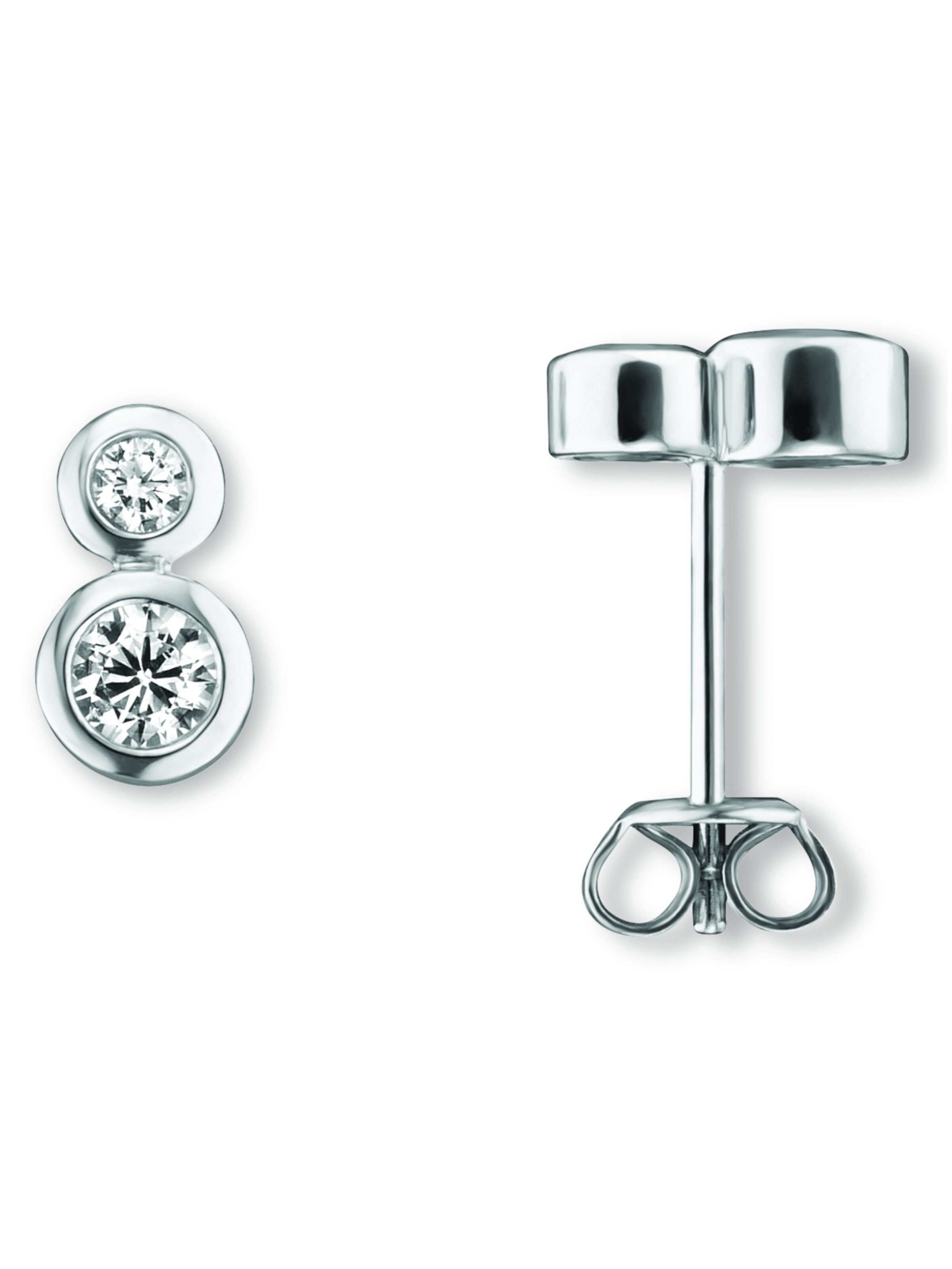 ONE ELEMENT Ohrringe in Silber: Vorderseite