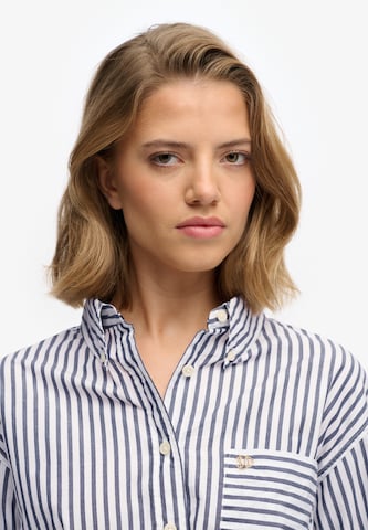 Superdry & Co Blouse 'Poplin' in Blauw