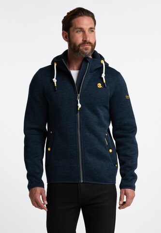 Schmuddelwedda Fleece Jacket in Blue: front