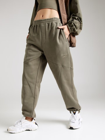 Reebok Tapered Pants in Green: front