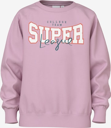 NAME IT Свитшот 'NKFVENUS' в Ярко-розовый: спереди