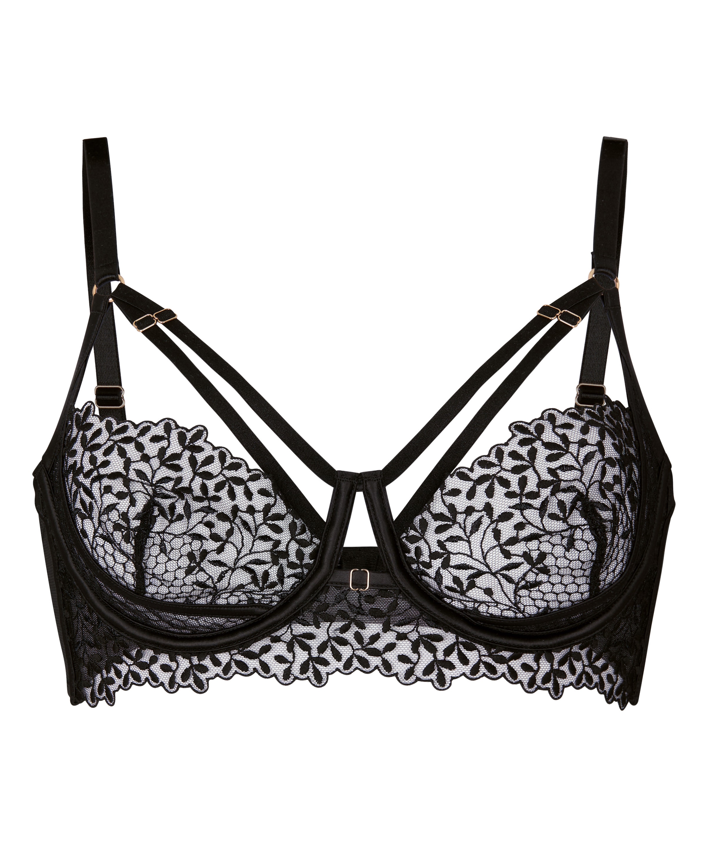 Hunkemöller Balconette BH 'Kristina' in Schwarz: Vorderseite