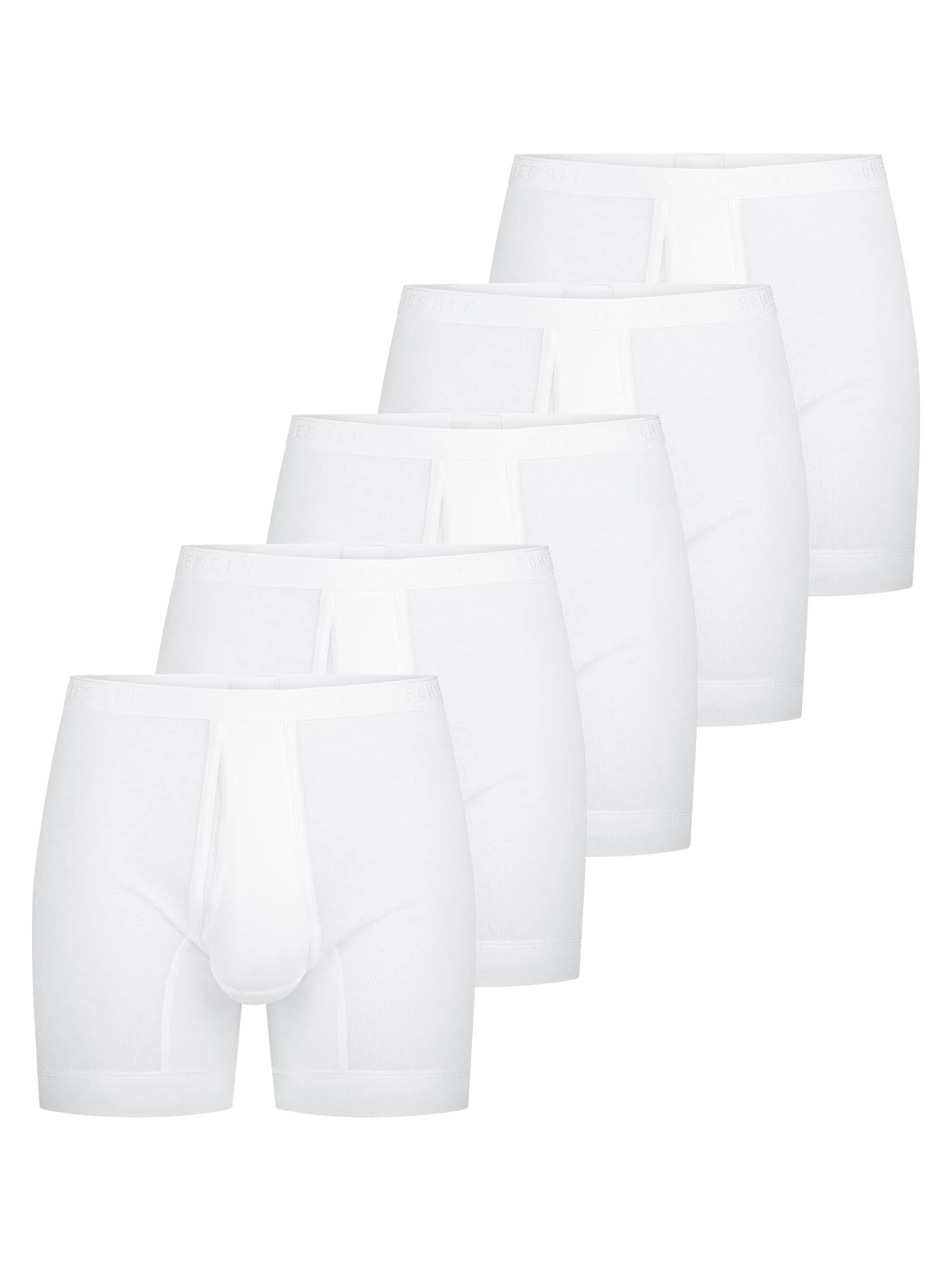 SCHIESSER Boxershorts 'Original Classics Feinripp' in Wit: voorkant