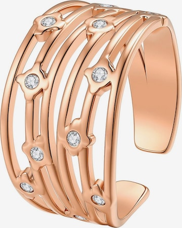 Hey Happiness Ring 'Multi Band Crystal' in Gold: front