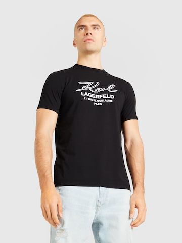 Karl Lagerfeld T-Shirt in Schwarz: predná strana
