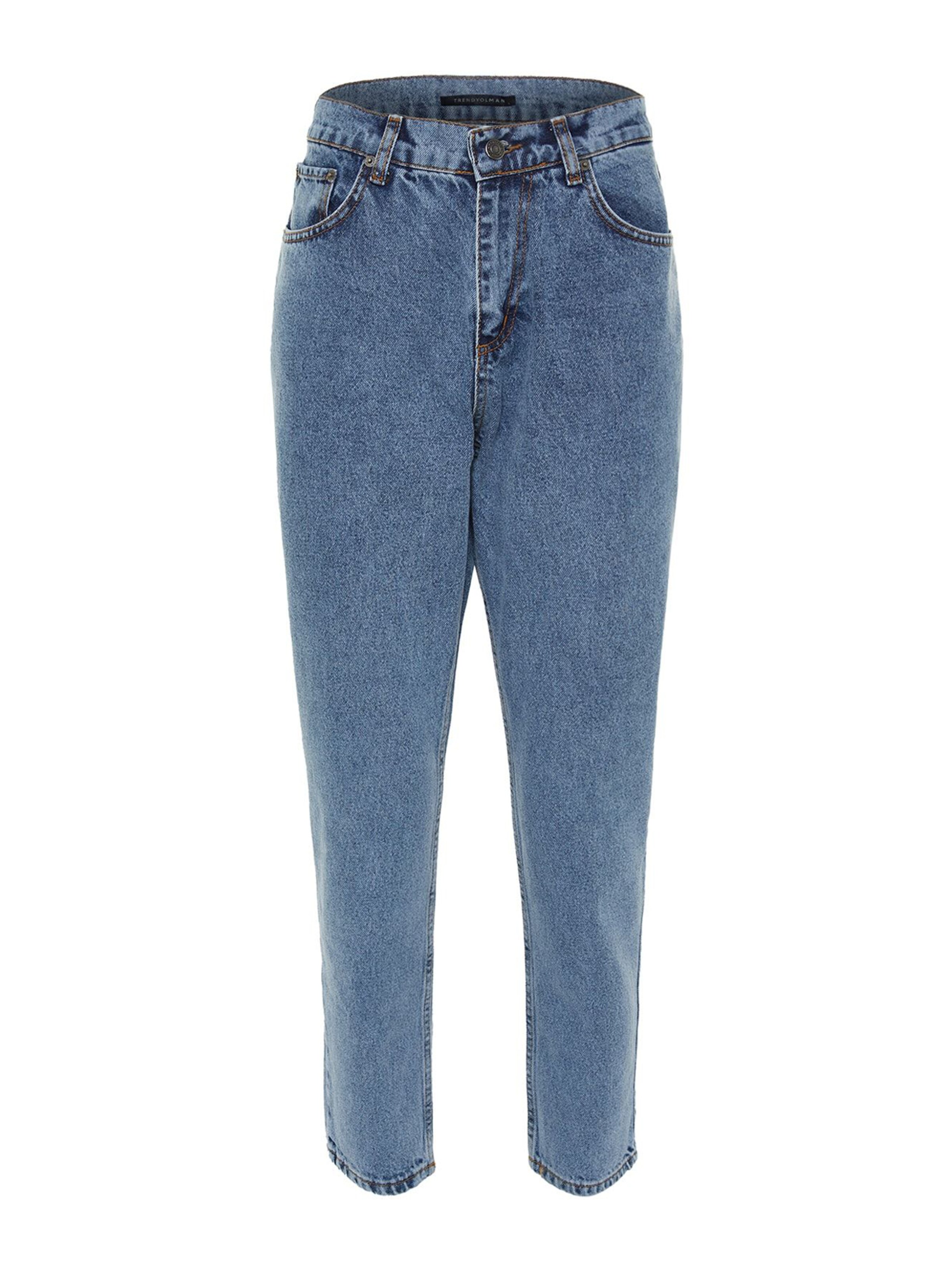 Trendyol Tapered Farkut värissä sininen: etupuoli