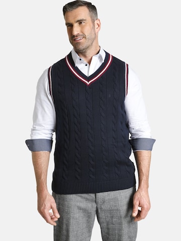 Charles Colby Sweater Vest in Blue: front