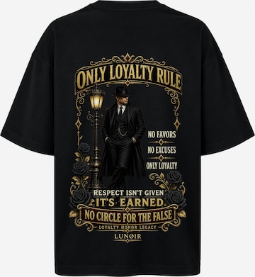 LUNØIR Studio Shirt 'Only Loyalty Rule' in Black: front