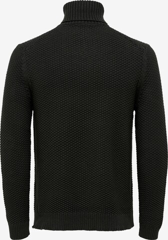 Only & Sons Pullover 'Tuck 7' in Schwarz