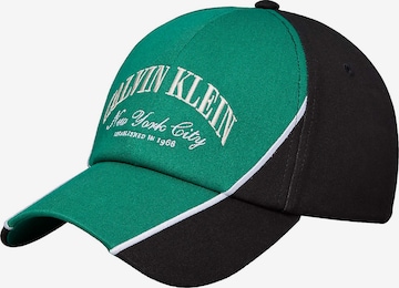 Casquette Calvin Klein en vert : devant