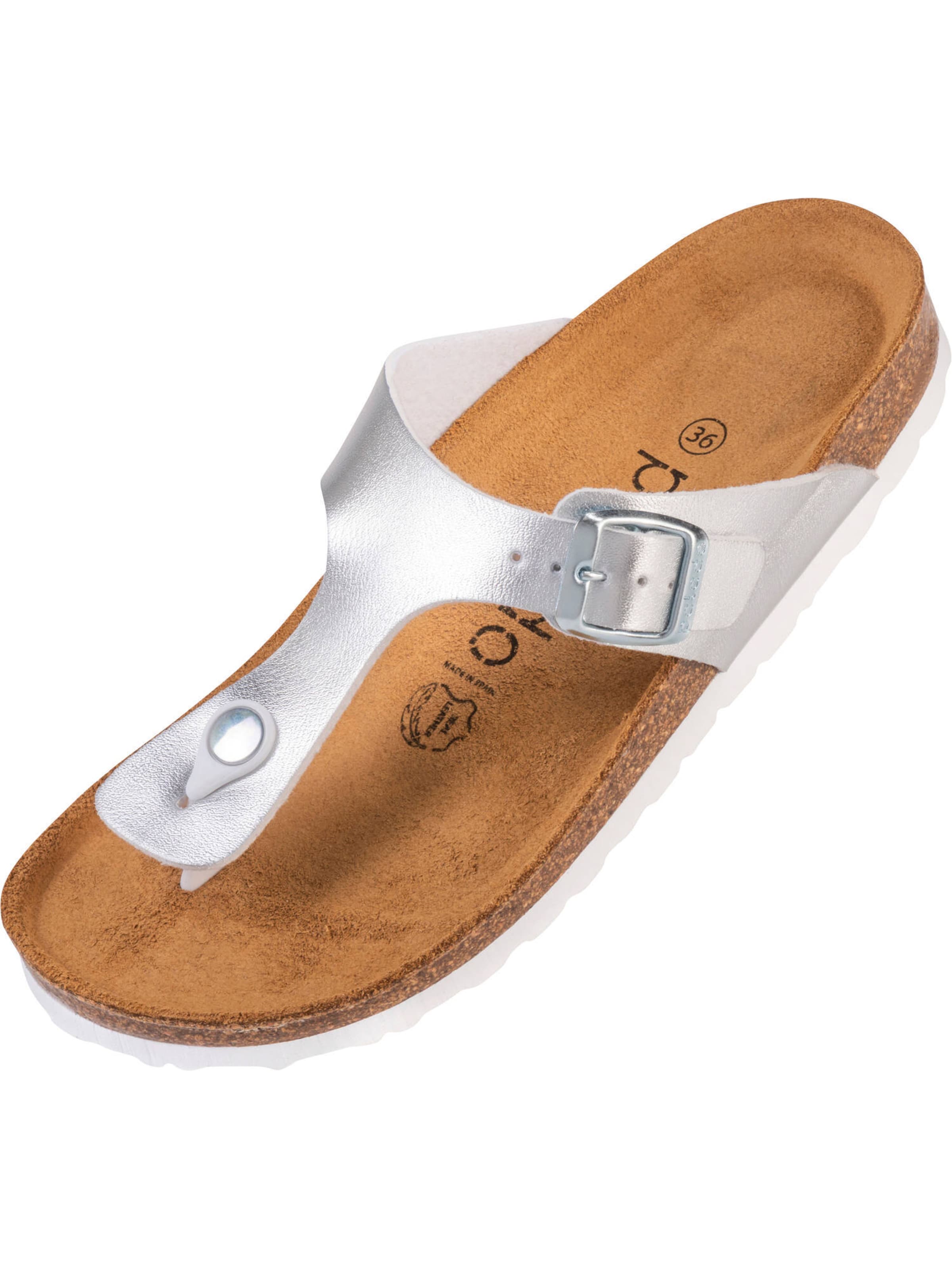Palado T-bar sandals 'Kos' in Silver: front