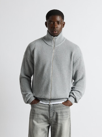 Burocs Knit Cardigan 'Zip' in Grey