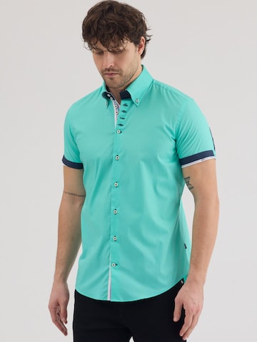 Slim fit Camicia 'Roma' di 7Camicie in verde
