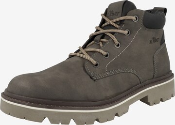 s.Oliver Lace-Up Boots in Grey: front