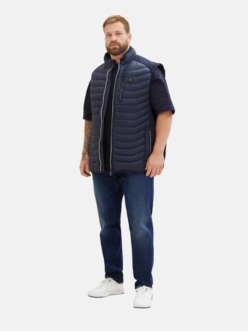 Gilet TOM TAILOR Men + en bleu