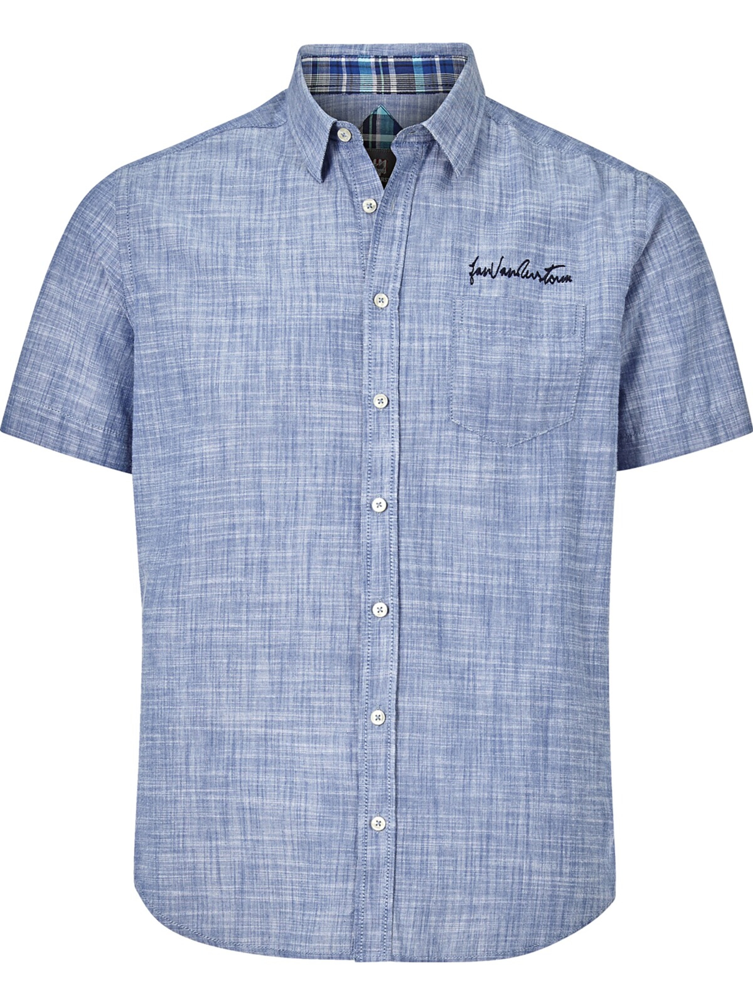 Jan Vanderstorm Comfort Fit Hemd 'Dankward' in Blau