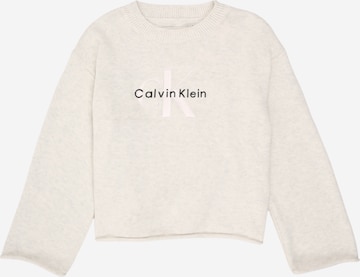 Pull-over Calvin Klein Jeans en gris : devant