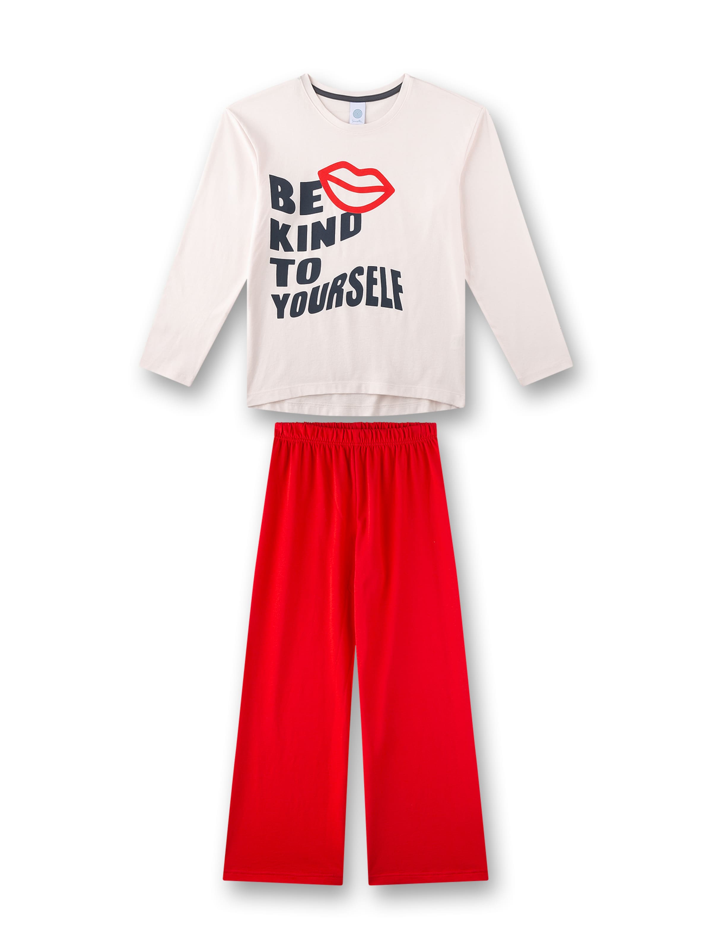 Sanetta Schlafanzug in Rot: Vorderseite