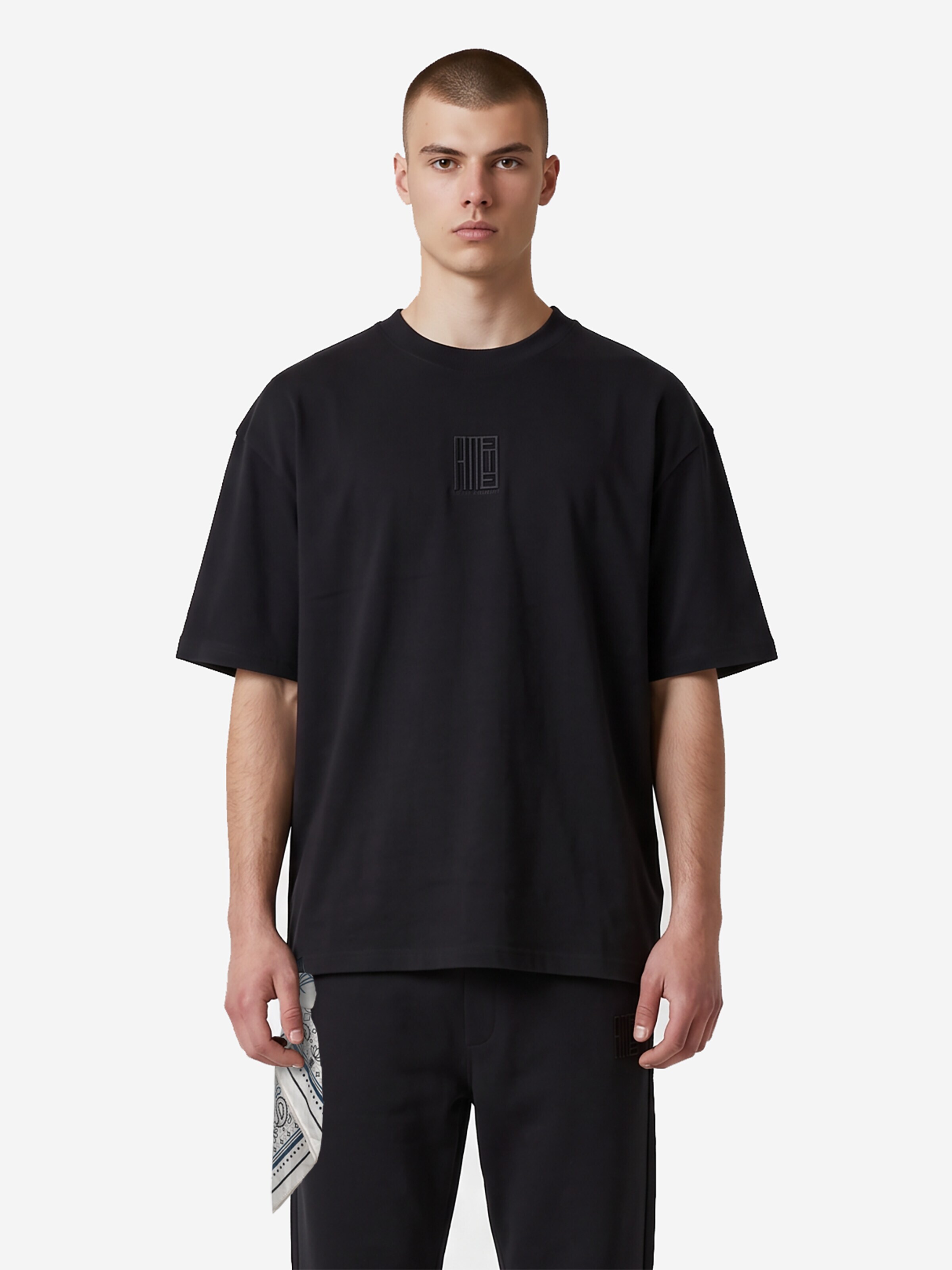 Alessandro Magno Shirt 'CORE 8.0 T-SHIRT BLACK' in Black: front
