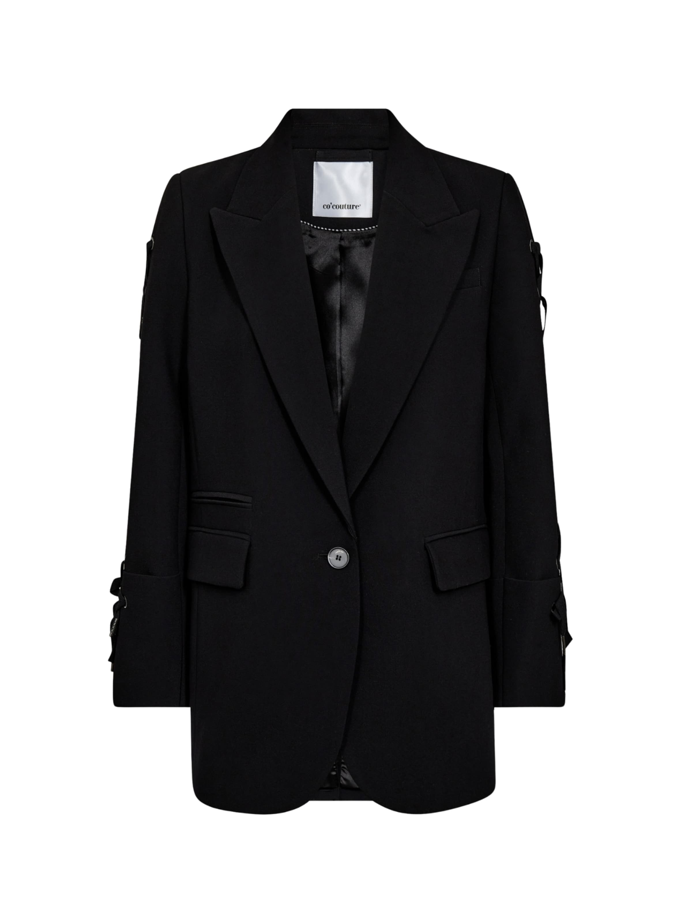co'couture - Blazer 'Vola' en negro: frente