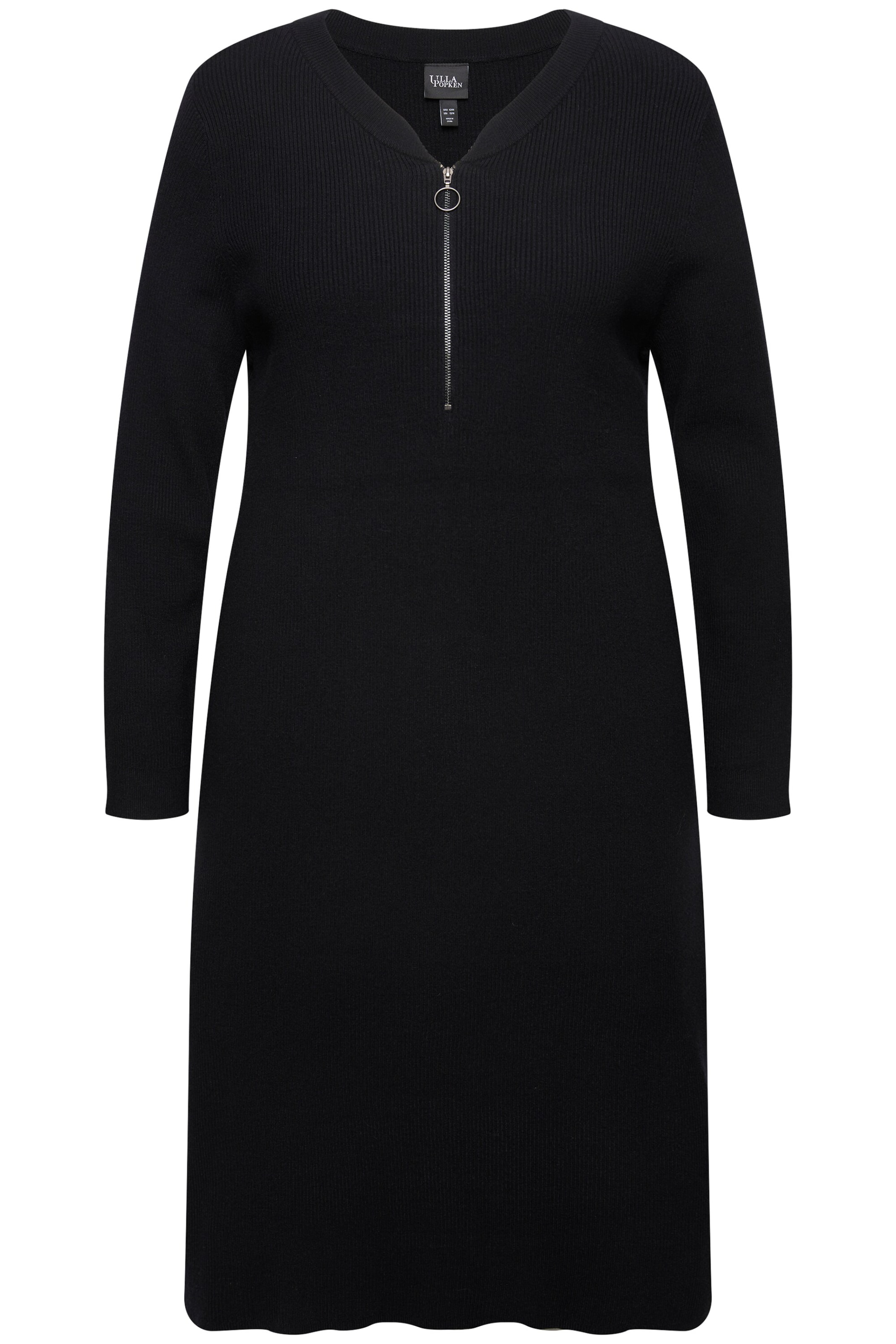 Rochie tricotat de la Ulla Popken pe negru: față